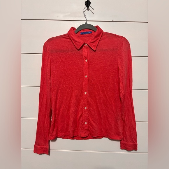 J. Mclaughlin Betty Linen-Blend Top size small - Picture 7 of 10